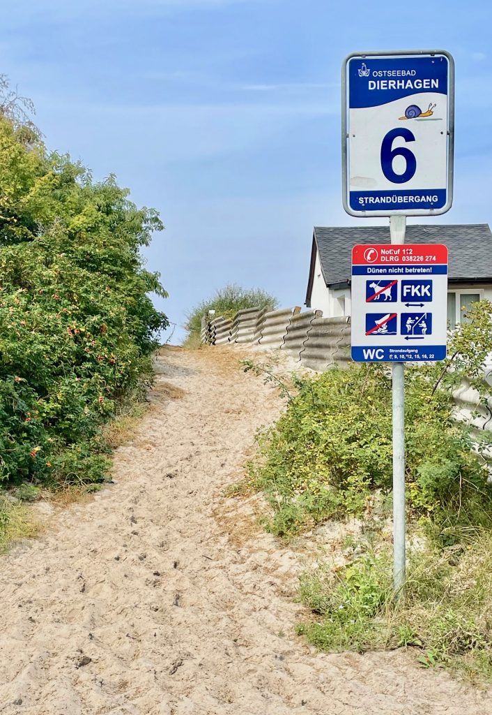 Strandübergang 6, Ostseebad Dierhagen. FKK-Strand.